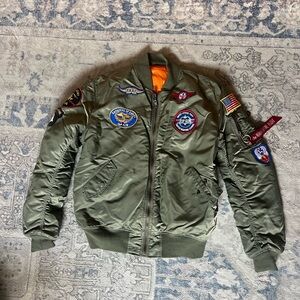 Alpha Industries Kids Green Bomber Jacket